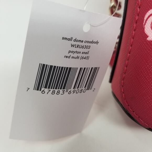Kate Spade NEW Red Multi Dome Crossbody Chain and Leather Zipper Closer Purse - Picture 13 of 16